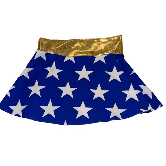 Superhero Skirt Baby Girls Costume Royal Blue and White Stars Size 12/18 Months - Picture 1 of 2